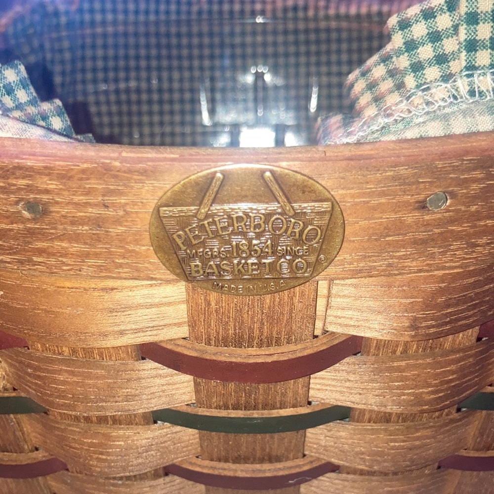 Wicker Basket,  With insert, Peterboro Basket Company